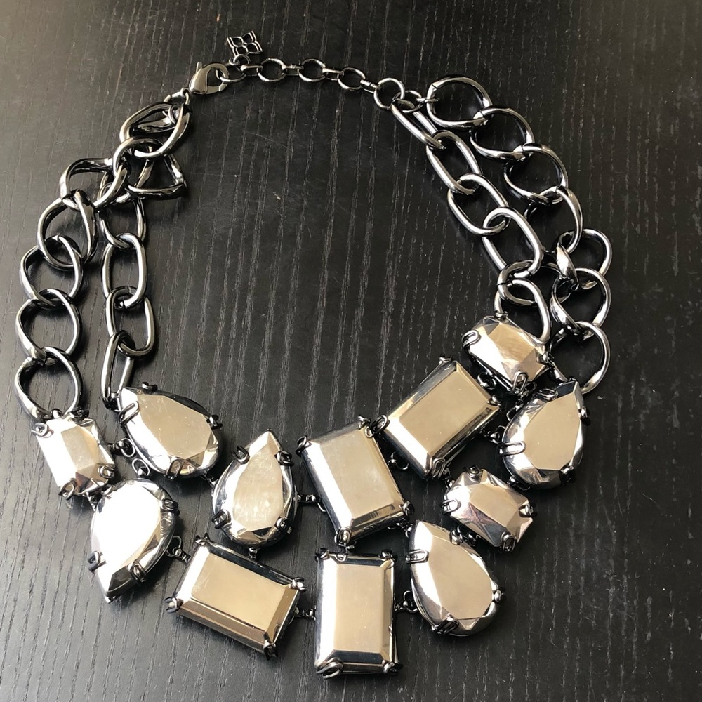 Dark Silver Chunky Necklace (Vintage BCBG)